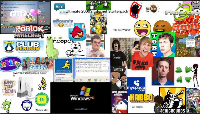 Nostalgia da Era da Internet dos anos Early 2000s até Early 2010s